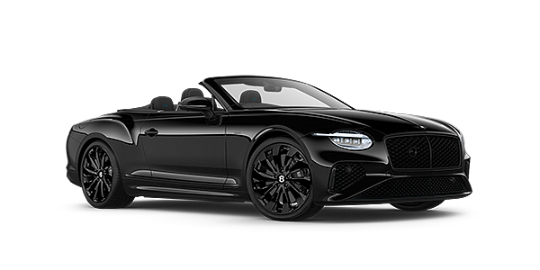 JCT600 Service Teeside Bentley Continental GTC Black Edition convertible front three quarters in Onyx black paint