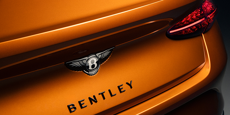 JCT600 Service Teeside Bentley Continental GTC Black Edition convertible rear boot detail with Black Bentley Wings badge