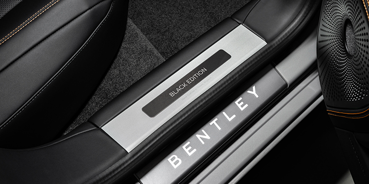 JCT600 Service Teeside Bentley Flying Spur Black Edition sedan limited edition treadplate featuring Black Edition wording with Beluga black hide